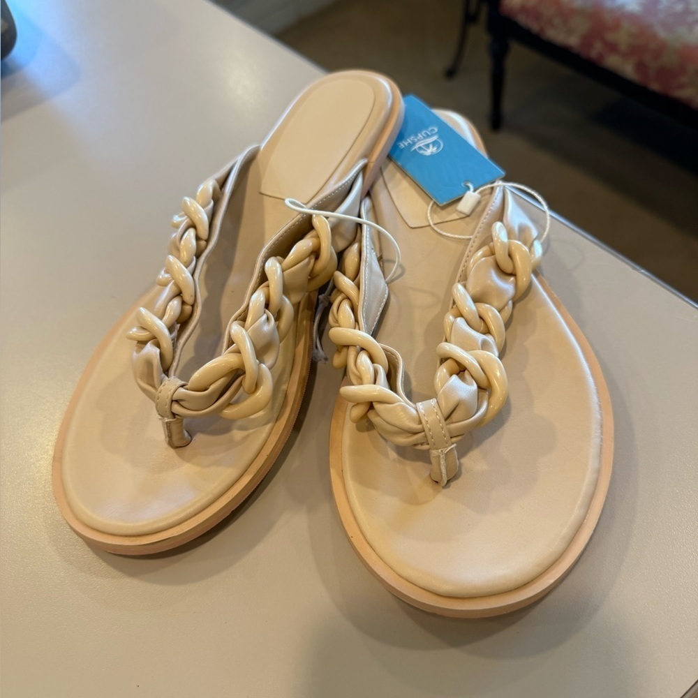 CUPSHE ladies braided flip-flops brand new NWT euro 39 US 9